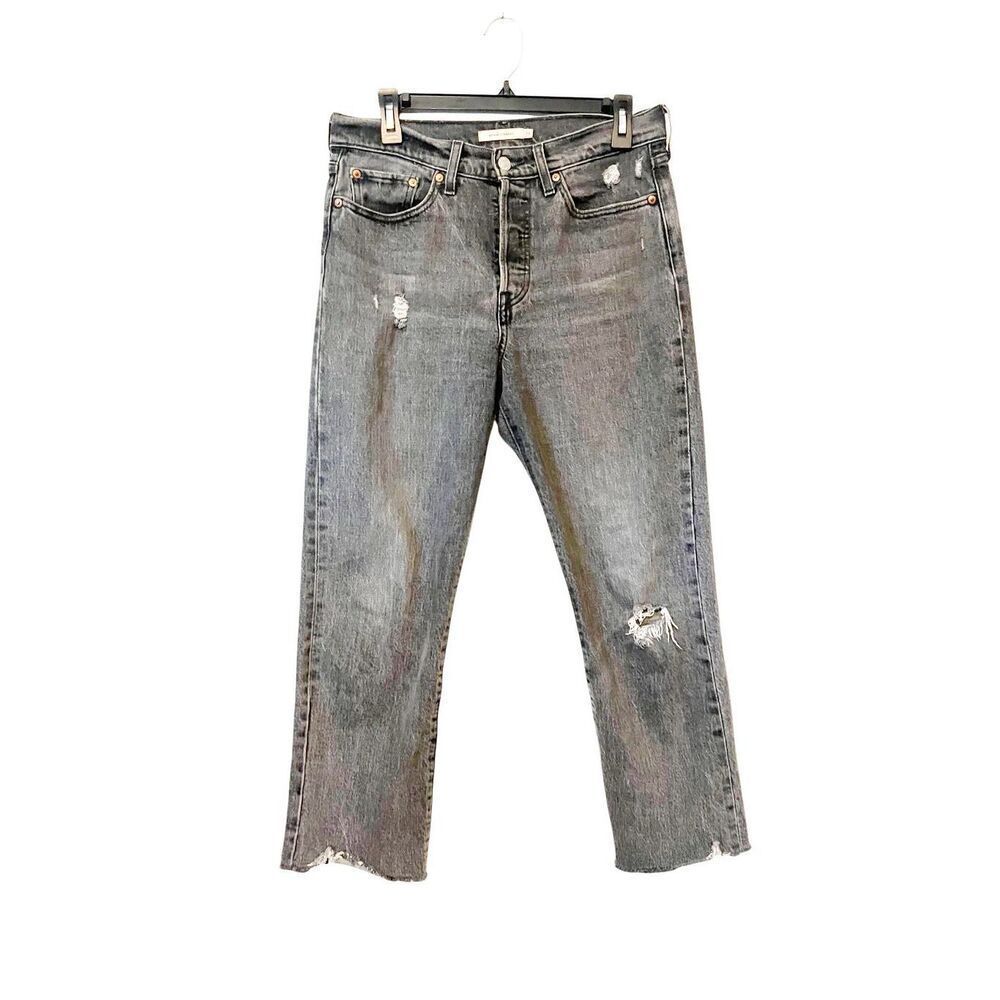 Levi’s Gray Wedgie Straight Leg Button Fly‎ Jeans Size 6/28